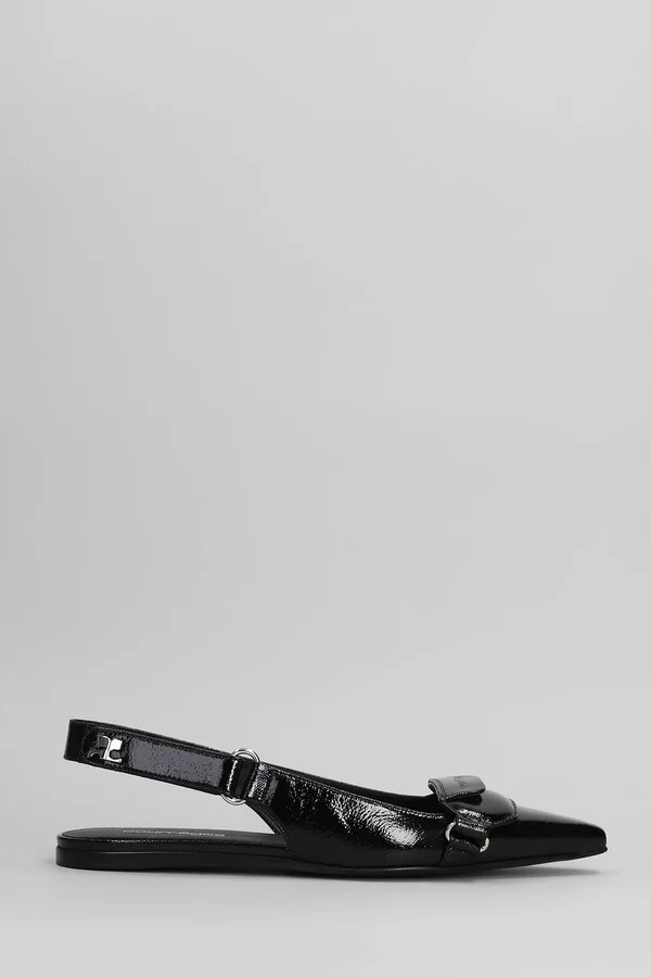 Ballet Flats In Black Leather - Image 5