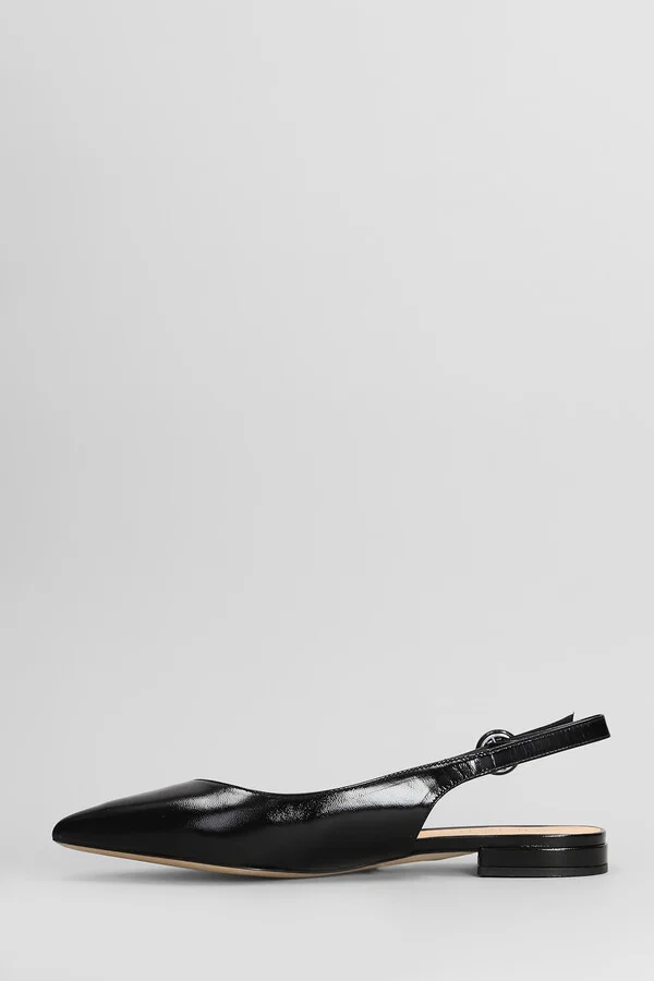 Ballet Flats In Black Leather - Image 3