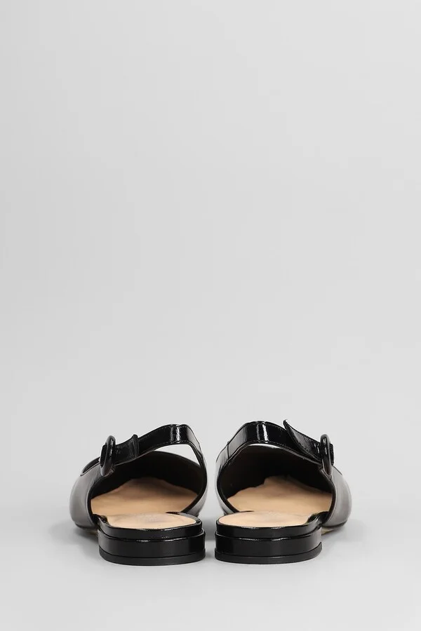 Ballet Flats In Black Leather - Image 4