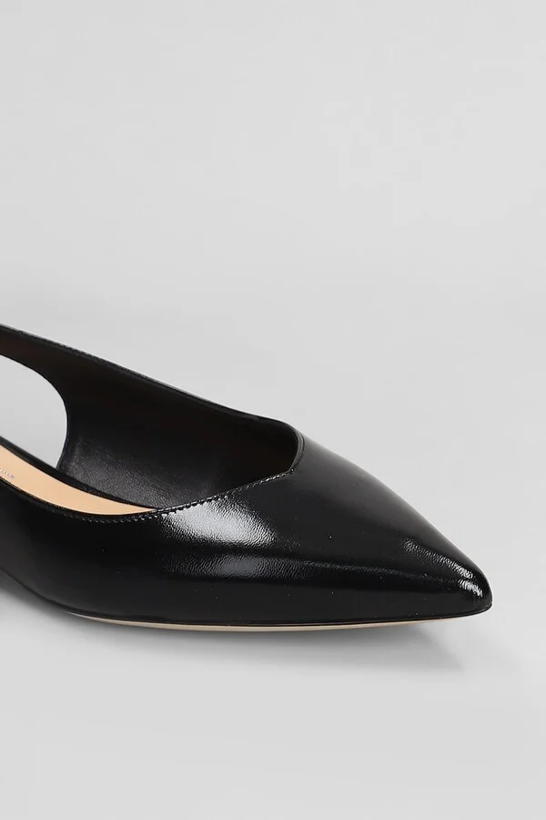 Ballet Flats In Black Leather - Image 5