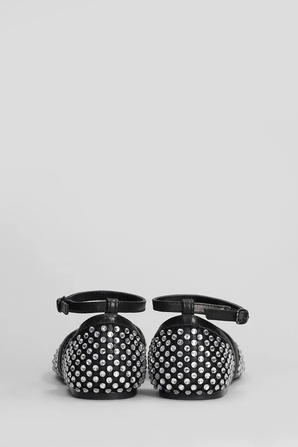 Ballet Flats In Black Leather - Image 4