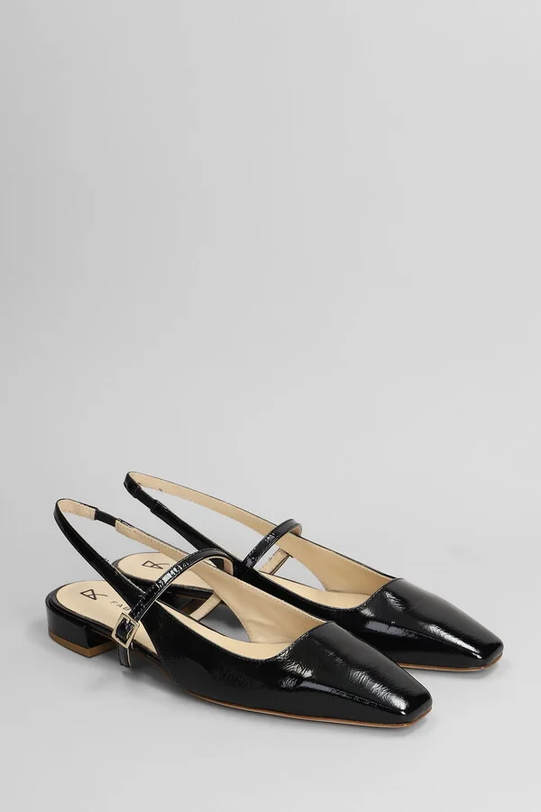 Ballet Flats In Black Leather - Image 2