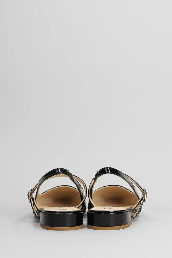 Ballet Flats In Black Leather - Image 4