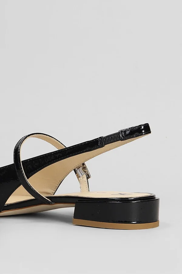Ballet Flats In Black Leather - Image 5