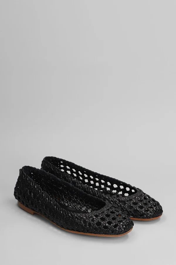 Ballet Flats In Black Leather - Image 2