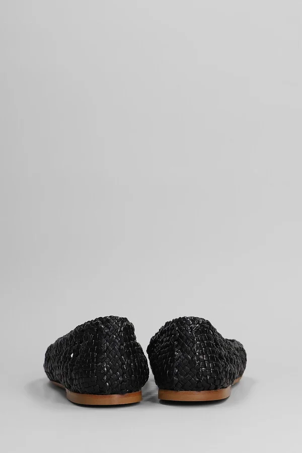 Ballet Flats In Black Leather - Image 4