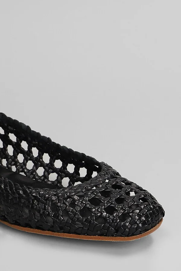 Ballet Flats In Black Leather - Image 5