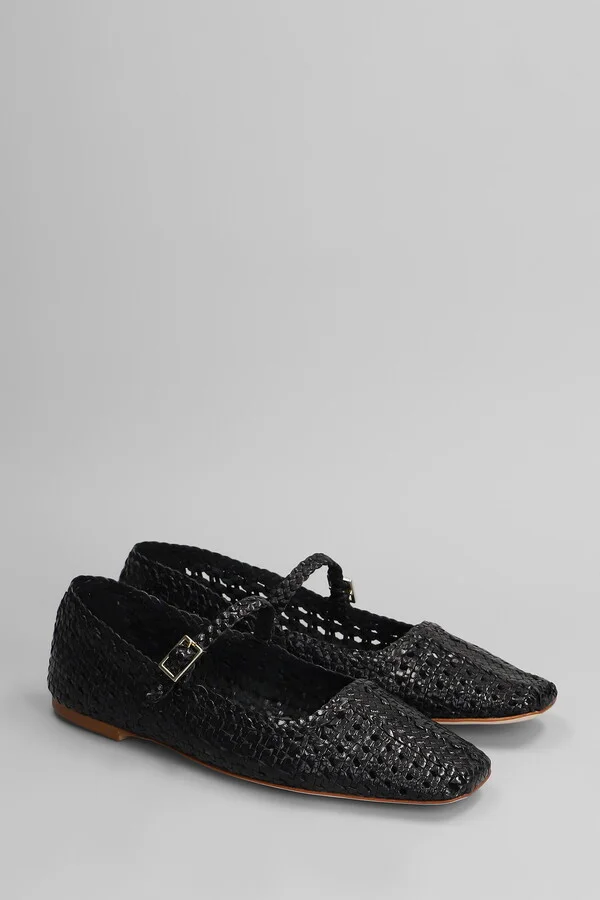 Ballet Flats In Black Leather - Image 2