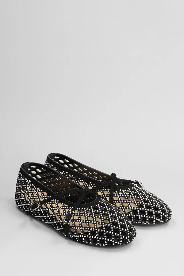 Ballet Flats In Black Leather - Image 2