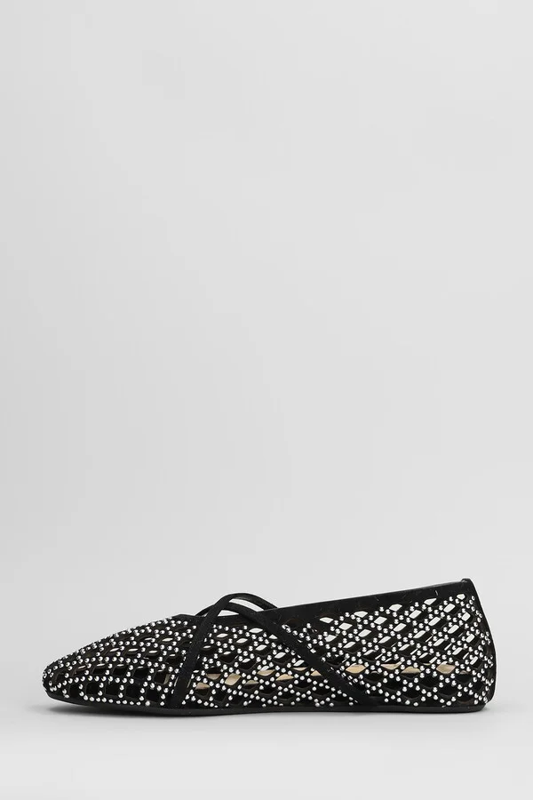 Ballet Flats In Black Leather - Image 3