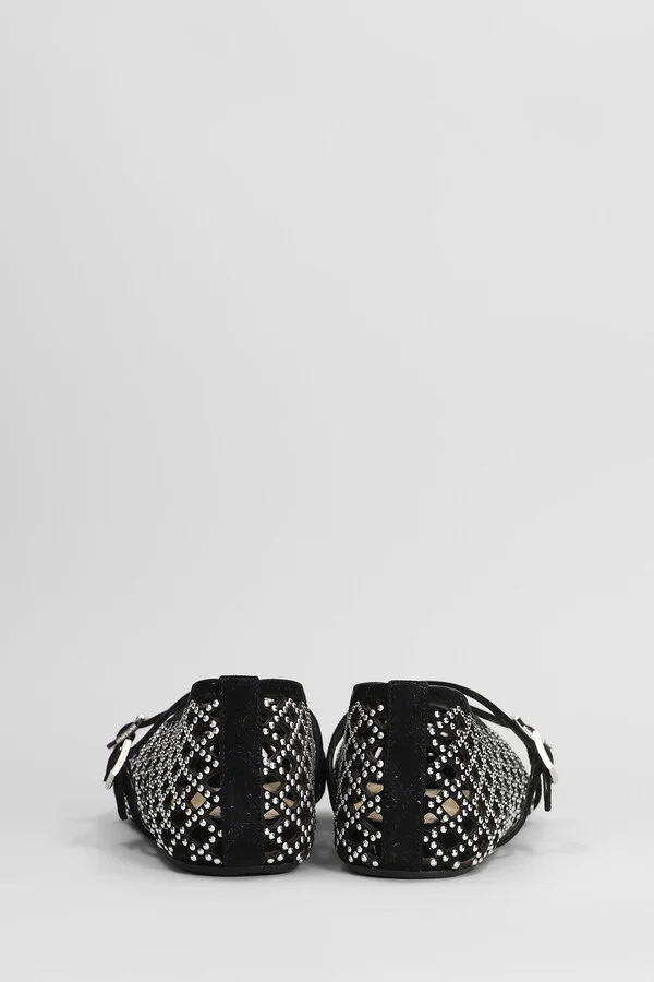 Ballet Flats In Black Leather - Image 4