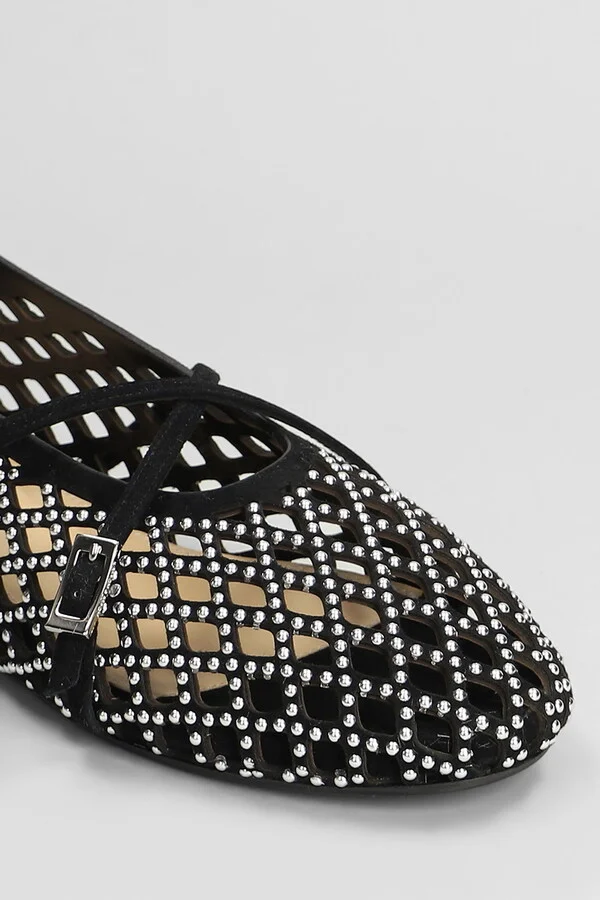 Ballet Flats In Black Leather - Image 5