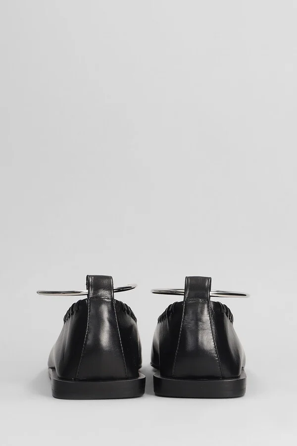 Ballet Flats In Black Leather - Image 4