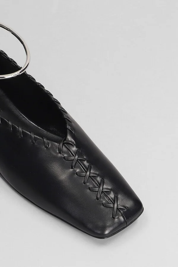 Ballet Flats In Black Leather - Image 5