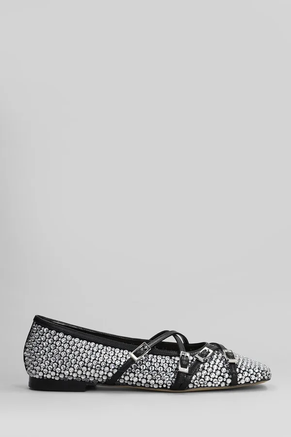 Ballet Flats In Black Leather