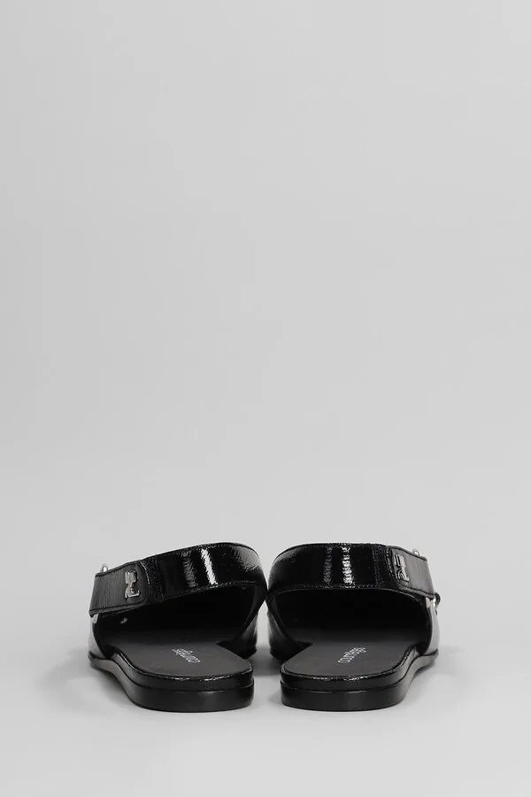 Ballet Flats In Black Leather