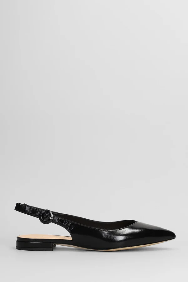 Ballet Flats In Black Leather