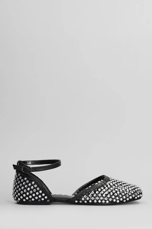 Ballet Flats In Black Leather