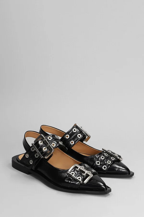 Ballet Flats In Black Polyester - Image 2