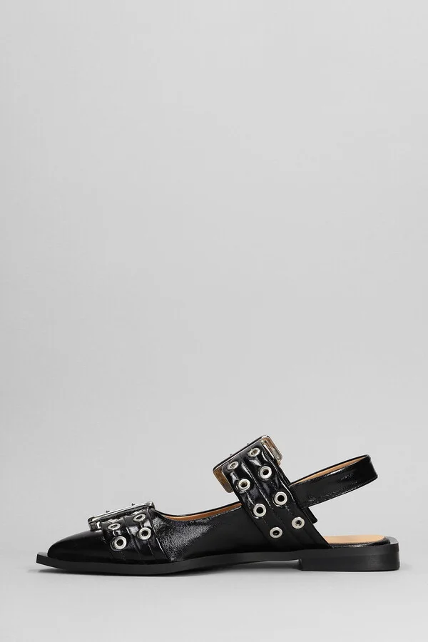 Ballet Flats In Black Polyester - Image 3