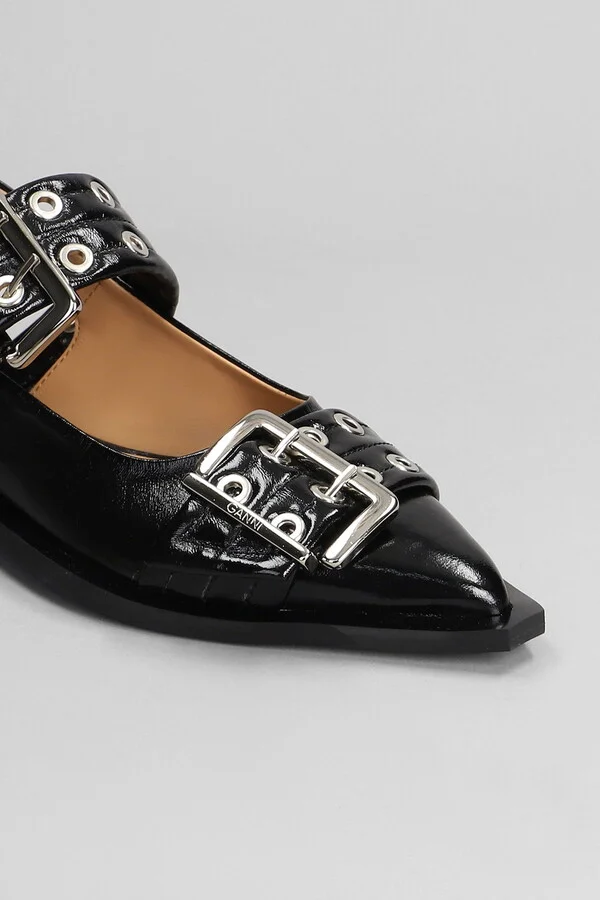 Ballet Flats In Black Polyester - Image 5