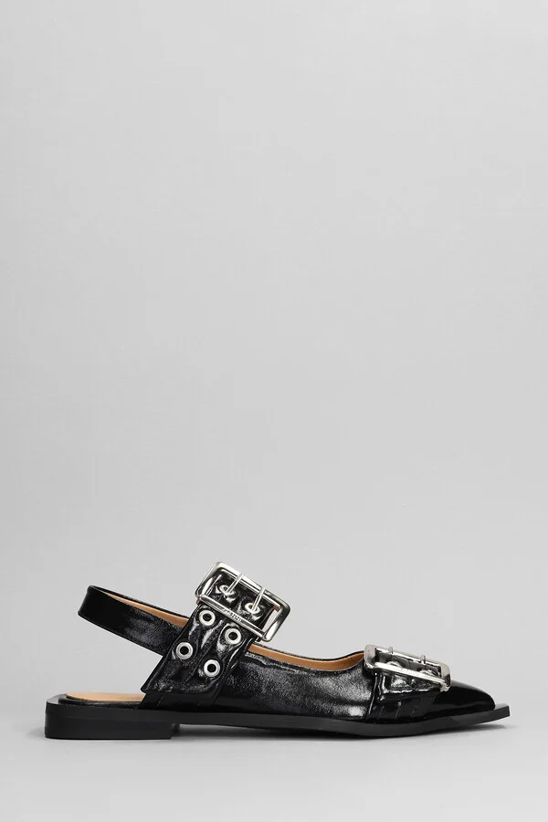 Ballet Flats In Black Polyester