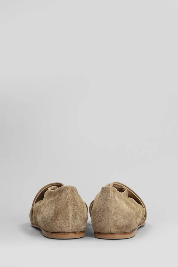 Ballet Flats In Camel Suede - Image 4