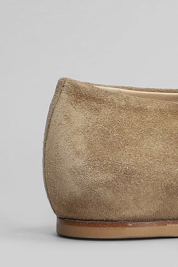 Ballet Flats In Camel Suede - Image 5