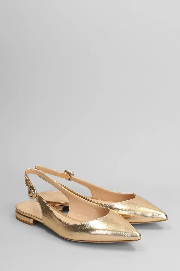 Ballet Flats In Copper Leather - Image 2