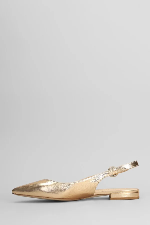 Ballet Flats In Copper Leather - Image 3
