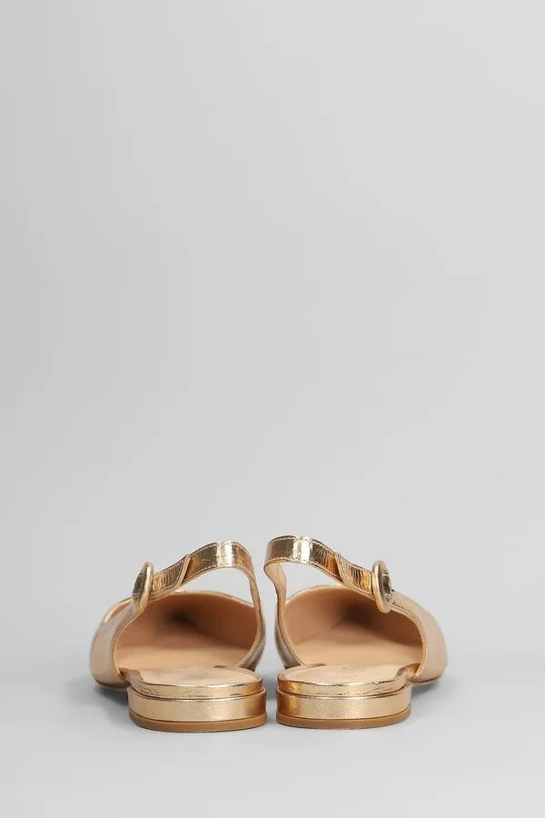Ballet Flats In Copper Leather - Image 4