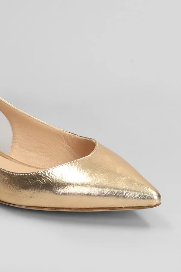 Ballet Flats In Copper Leather - Image 5