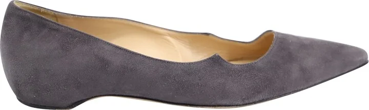 Ballet Flats in Grey Suede