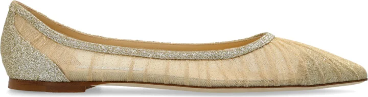 Ballet Flats ‘Love’, , - Gold