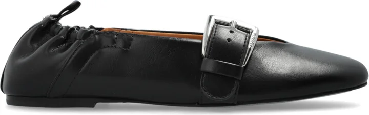 Ballet Flats With Buckles, , - Black