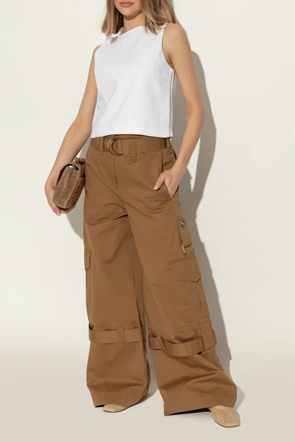 Ballet Flats With Chain, , - Beige - Image 2
