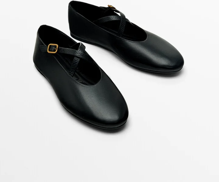 Ballet Flats With Crossover Straps - Image 3