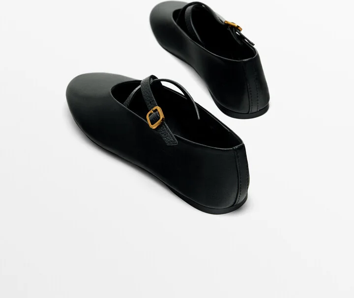 Ballet Flats With Crossover Straps - Image 4