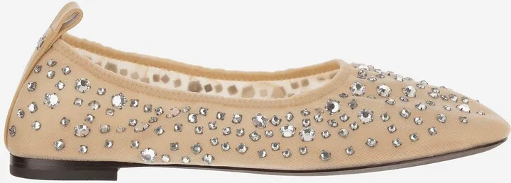 Ballet Flats With Crystals