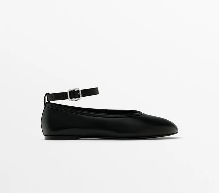 Ballet Flats With Detachable Strap - Image 2
