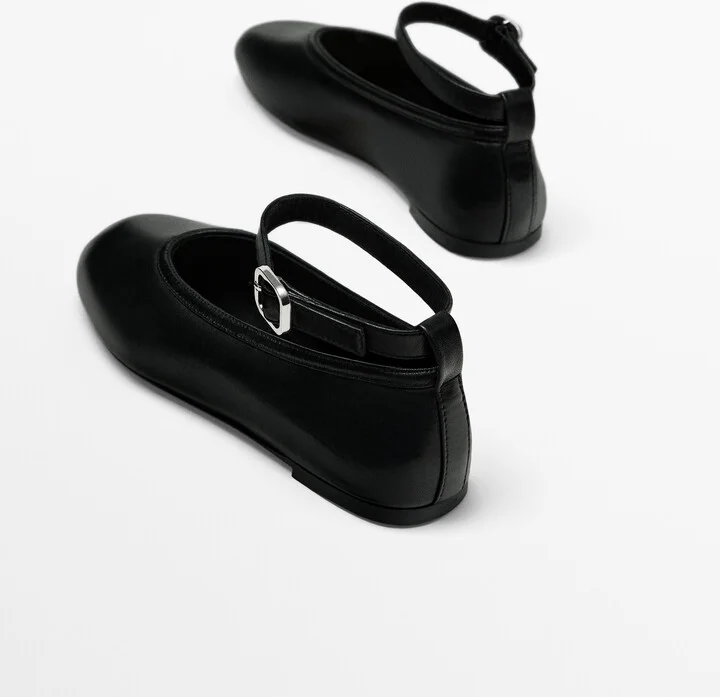 Ballet Flats With Detachable Strap - Image 4
