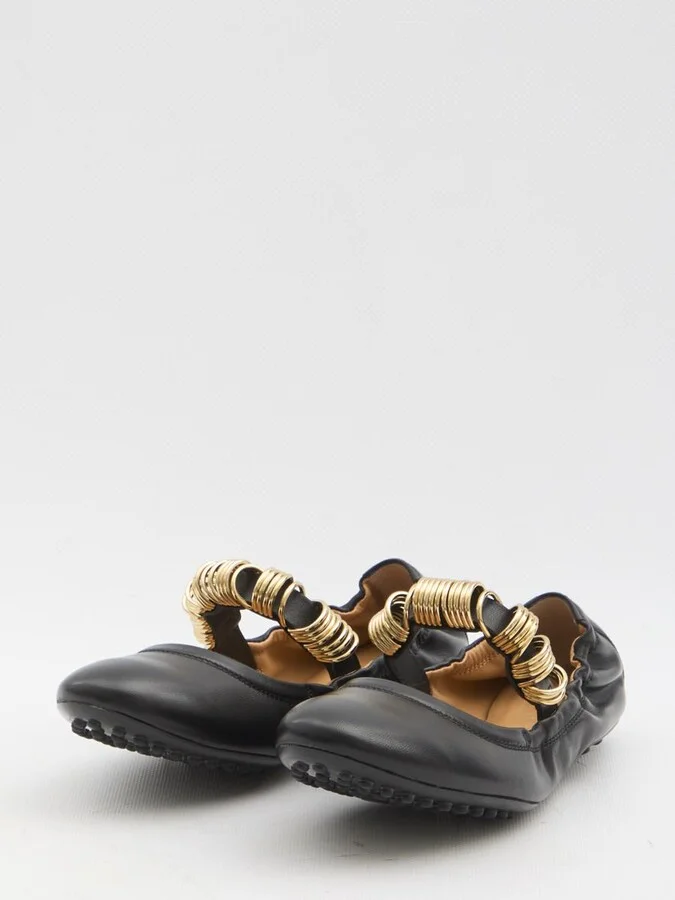 Ballet Flats With Eyelets - Image 2