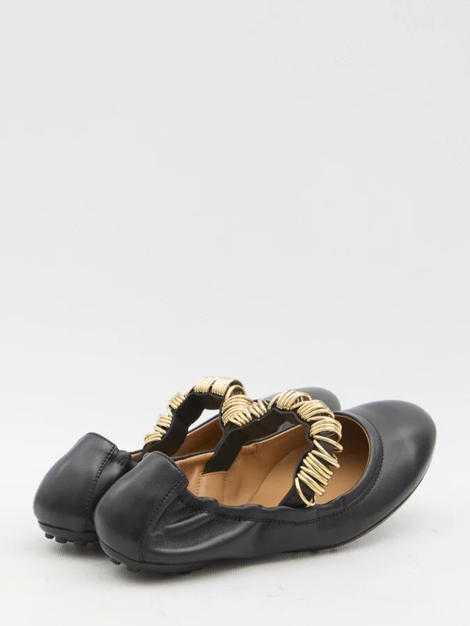 Ballet Flats With Eyelets - Image 3