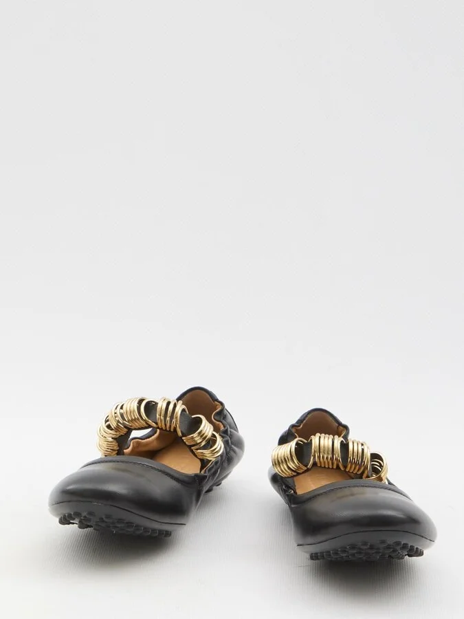 Ballet Flats With Eyelets - Image 5