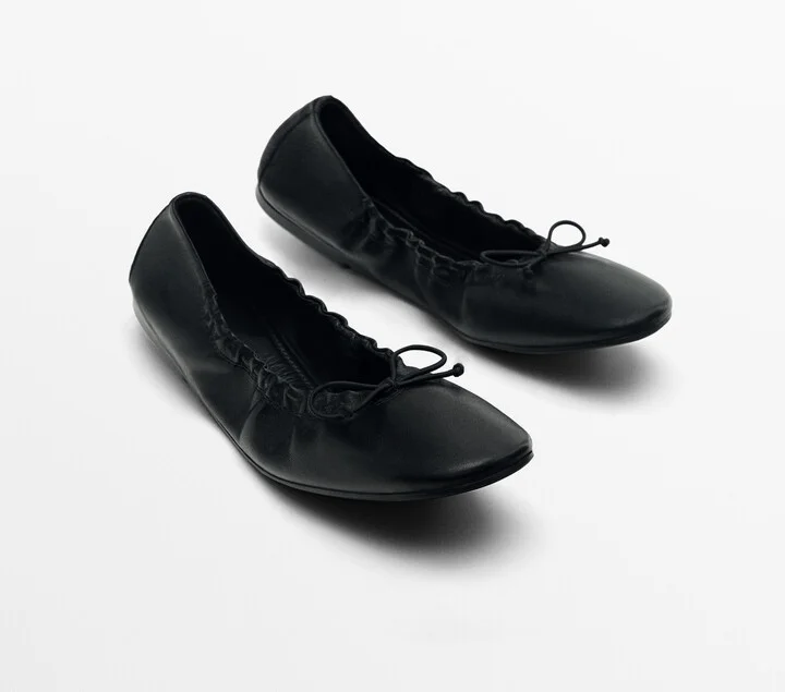 Ballet Flats With Gathered Detail - Image 3