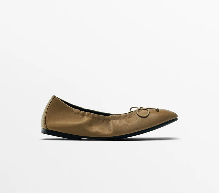 Ballet Flats With Gathered Detail - Image 2