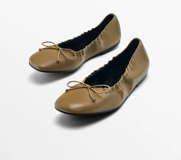 Ballet Flats With Gathered Detail - Image 3