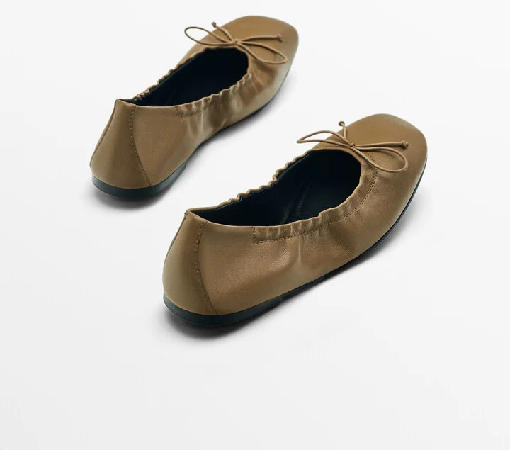 Ballet Flats With Gathered Detail - Image 4