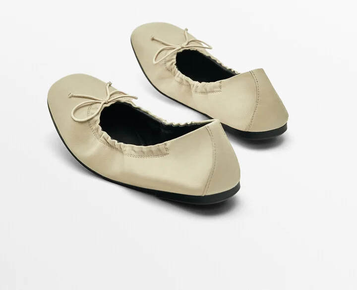 Ballet Flats With Gathered Detail - Image 4