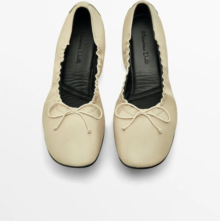 Ballet Flats With Gathered Detail - Image 5
